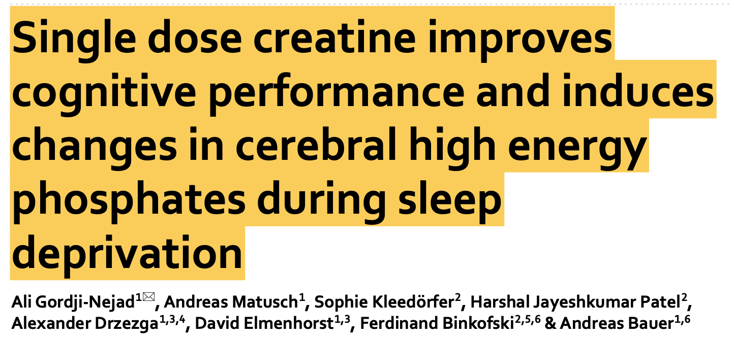 creatine improving brain function